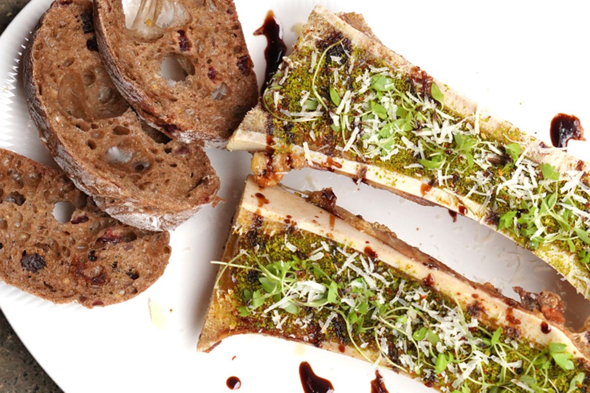 Carbon-Roasted Beef Bone Marrow