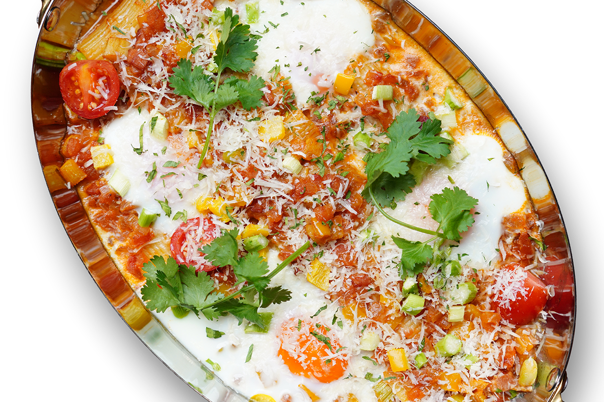 Penne Pasta with North African Braised Egg