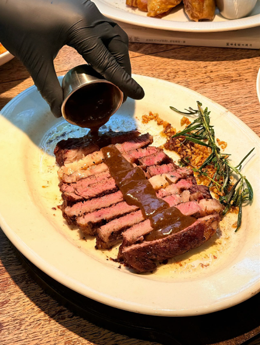 Grilled meat with herbs